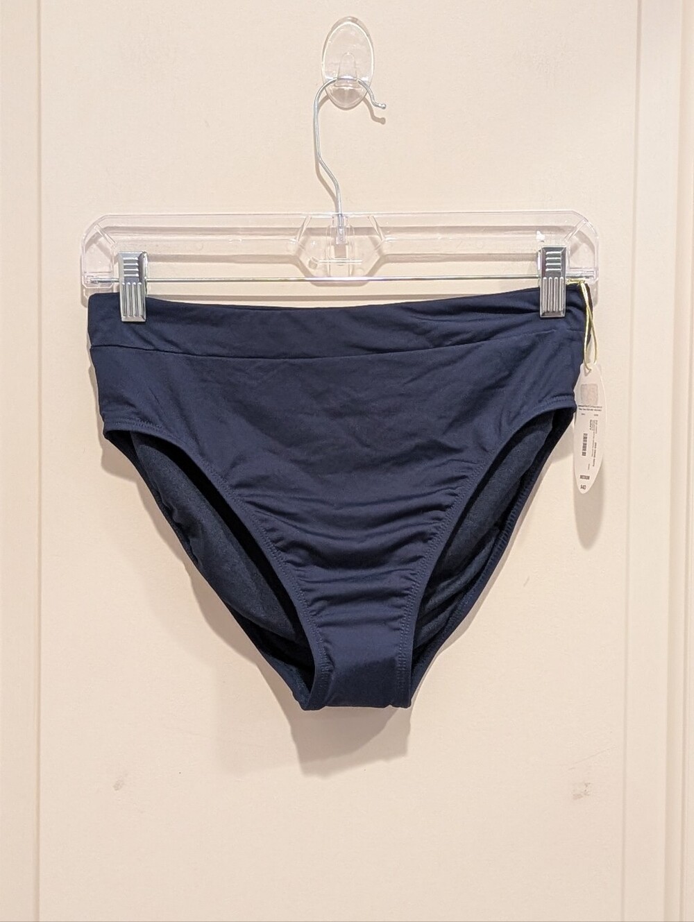 Mynah Navy High-Rise Medium Coverage Bikini Bottom - Women's Swim